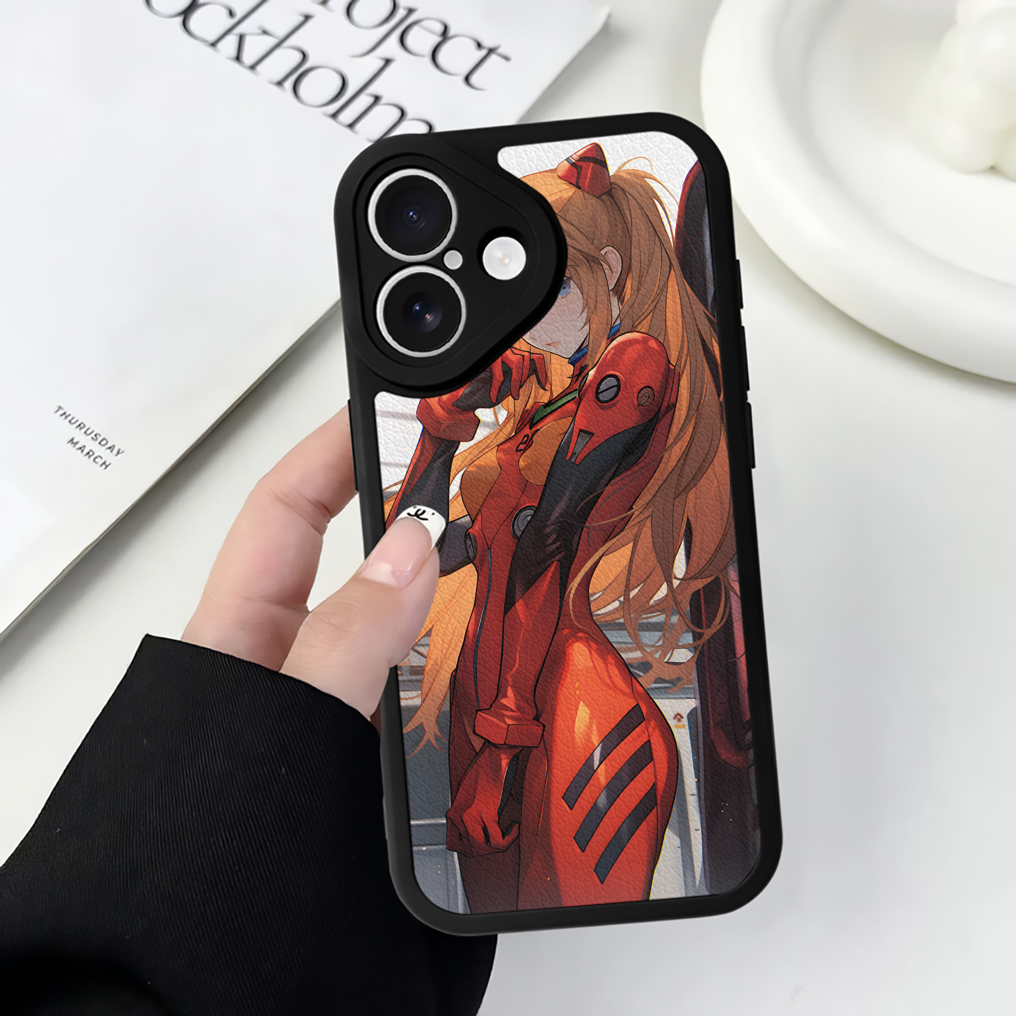 （画像用） EVA 新世紀エヴァンゲリオン 【iPhone 16シリーズ対応】シリコンスマホケース（レザー調） 材質：シリコン
